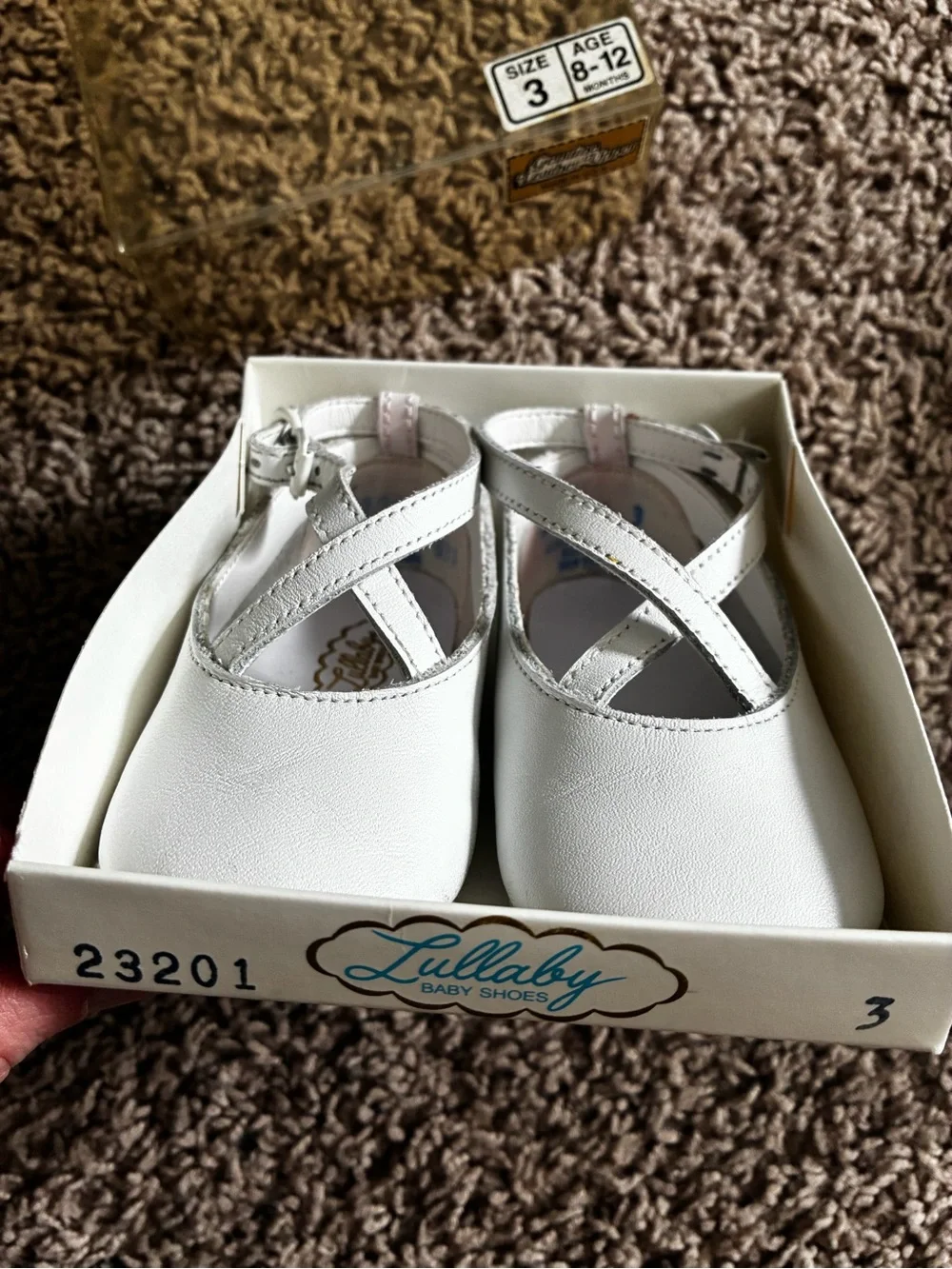 Vintage Lullaby Baby Girls White Dress Shoes Mary Janes - Size 3 23201